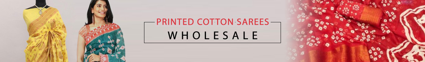 Wholesale Printed Cotton Sarees Wholesale